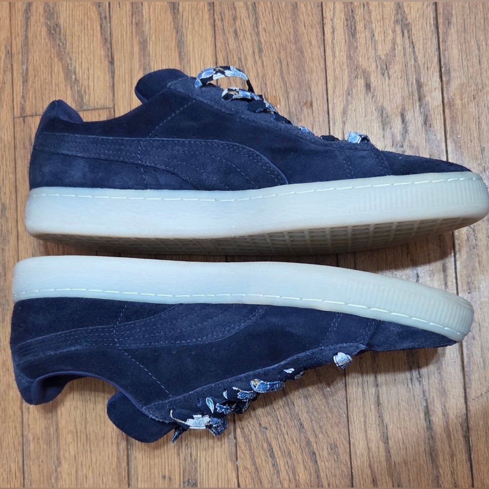 Puma Suede Classic Blue Sneakers Men’s Size 9 Low Top Casual Streetwear - Picture 6 of 7